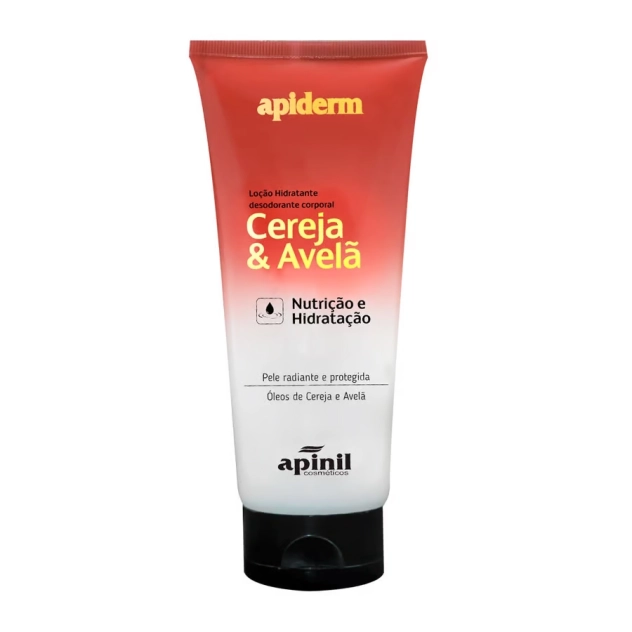 Apiderm Hidratantes Corporais Loção Hidratante Cereja e Avelã 190g Apinil