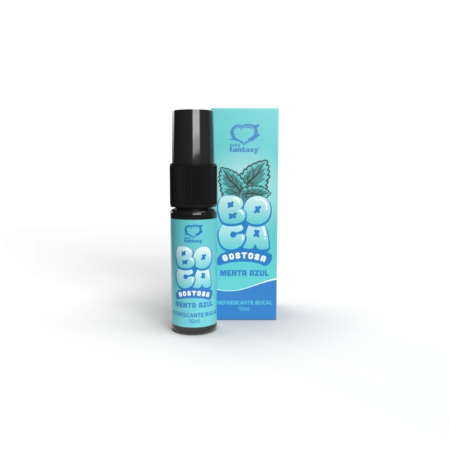 Boca Gostosa Refrescante Bucal Sabor Menta Azul para Delicioso Sexo Oral 15ml Sexy Fantasy