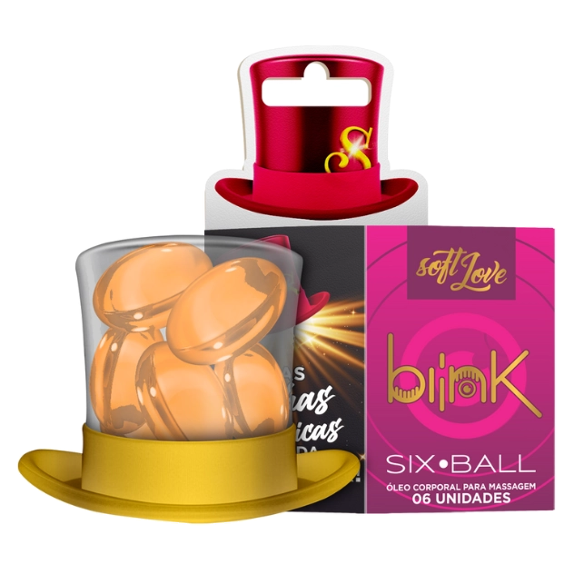 Six Ball Blink Bolinha Explosiva Anal Lubrifica Dessensibiliza Dilata Esquenta Pulsa 06 Unidades Soft Love