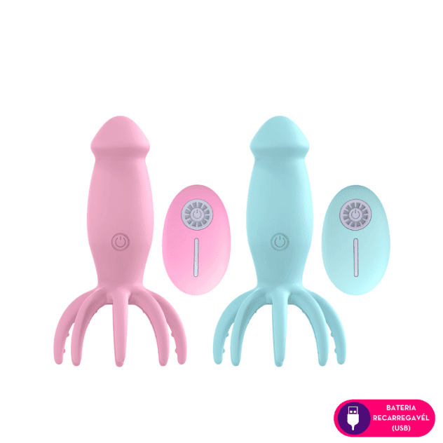 Vibrador Formato Polvo Com Controle Remoto Sem Fio 10 Modos de Vibração - Importado