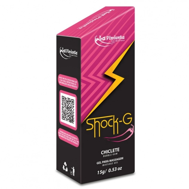 Vibrador Líquido Beijável Shock-G Chiclete 15g La Pimienta