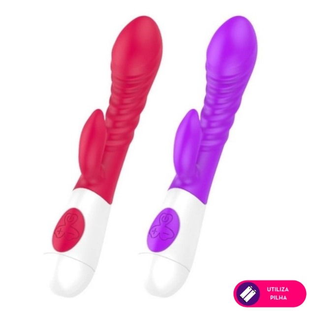 Vibrador Ponto G com Relevo Texturizado e Estimulador Clitoriano com Textura 12 Modos de Vibração