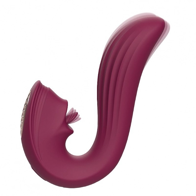 Vibrador Ponto G e Simulador de Sexo Oral com Língua Velvet Kiss - S-Hande