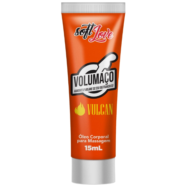 Volumaço Vulcan Gel Excitante Masculino Esquenta Excita Dilata Incha Lubrifica 15 ml Soft Love