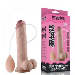 Pênis Realístico Ejaculador 20,4cm Lovetoy Cumming Softee