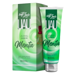 UAU Lubrificante Beijável Delicioso Sabor Menta 60ml Soft Love