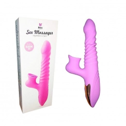 Vibrador Rabbit Rotativo com Aquecimento Vai e Vem