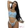 Conjunto Sensual com Alça Ajustável Ladies Lingerie Moda Intima