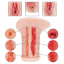 Masturbador Formato de Vagina e Ânus com Textura em Cyberskin Macio - The Realistic