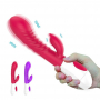 Vibrador Ponto G com Relevo Texturizado e Estimulador Clitoriano com Textura 12 Modos de Vibração